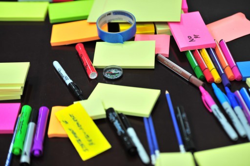 Post-its and pens